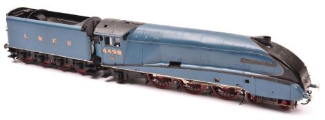 An electric powered 2-rail 'O' gauge LNER class A4 4-6-2 Tender Locomotive. 'Sir Nigel Gresley',