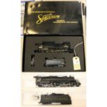 2x HO gauge railway American outline locomotives. A Rivarossi Norfolk & Western 2-8-8-2 Mallet (