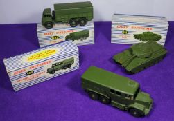 3 Dinky Toys Military Vehicles. Foden 10-Ton Army Truck (622). In satin olive green complete with