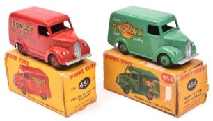 2 Dinky Toys Trojan Vans. Dunlop (451). In red with red wheels, 'Dunlop The World's Master Tyre'