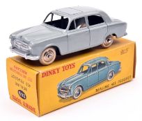 French Dinky Toy Berline 403 Peugeot (24B). An example in light grey with plated ridged wheels