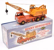 Dinky Supertoys 20-Ton Lorry Mounted Crane 'COLES' (972). A late example in orange and deep yellow