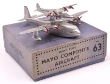 A rare Dinky Toys Mayo Composite Aircraft (63). A fine example. Both components in silver with red