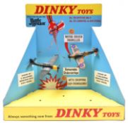 A scarce Dinky Toys Shop and Cinema card display for the film Battle of Britain. A fold together