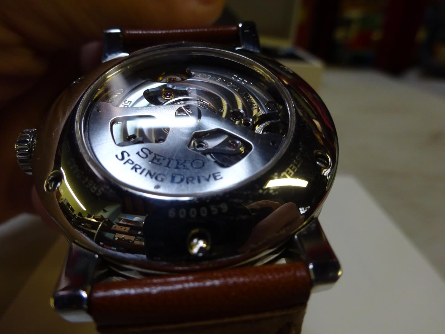 A Seiko Spring Drive Automatic watch with automatic self winding mechanism. With stainless steel - Image 7 of 8