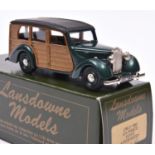 Lansdowne Models LDM.21 1950 Lea Francis Estate 4-door woody. In dark metallic green with wood