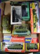 A quantity of Dinky Toys Military. 5 boxed - Chieftain Tank (683). AEC Artic Transporter with