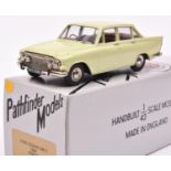 Pathfinder Models PFM31 1964 Ford Zodiac MkIII Saloon. In pale yellow with red interior. 'GEV