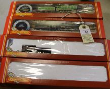 4x Hornby Railways OO gauge locomotives. An LMS Streamlined Coronation Class 4-6-2 loco, King George