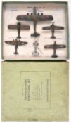 A rare War Time Issue Dinky Toys No.66 Camouflaged Aeroplane Set. This seldom seen issue comprises -