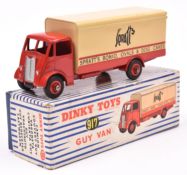 Dinky Supertoys Guy Van 'Spratts' (917). In cream and red livery, red wheels and black tyres,