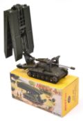 A French Dinky Military. Char AMX Poseur De Pont (883). In drab military green. Boxed with