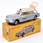 French Dinky Toys Ambulance ID 19 Citroen (556). In light grey with cream roof, light to front of