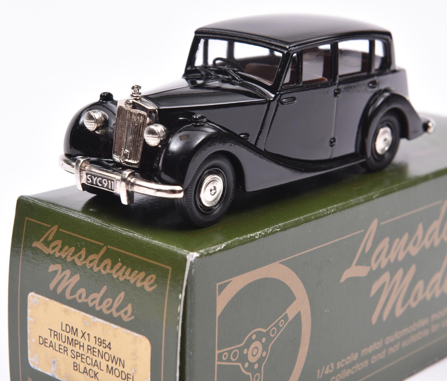 Lansdowne Models LDM.X1 1954 Triumph Renown Saloon, 'Dealer Special'. In black with brown