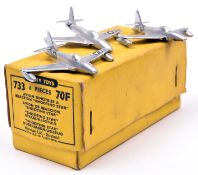 A Dinky Toys Trade Pack of Six 'Shooting Star' Jet Fighter (733) (70f). Pack is complete with