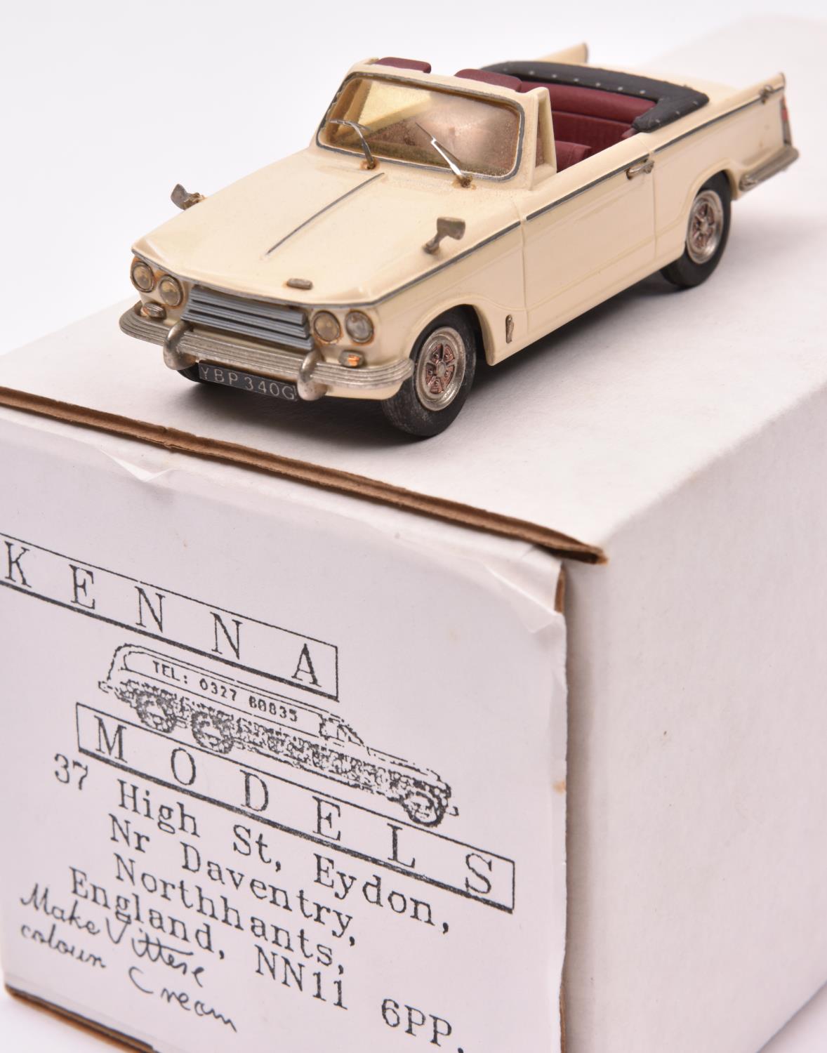 Kenna Models Triumph Vitesse. A Limited Edition 44/600. An example in cream with maroon interior, '