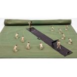 A 1930s table top cricket game of possibly Australian manufacture. Comprising; diecast and