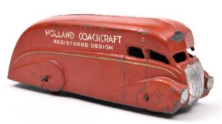 A rare Dinky Toys Holland Coachcraft Van (31). A diecast example in orange with 'Holland