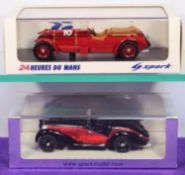 2 Spark 1:43 Cars. A Romeo 8C No.16 Winner Le Mans 1931, drivers, L. Howe and H. Birkin. Plus an