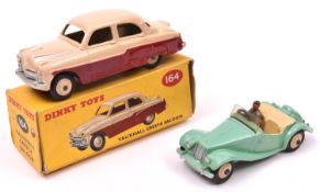 2 Dinky Toys. Vauxhall Cresta Saloon (164). An example in cream and maroon, with cream wheels and