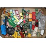 35+ diecast vehicles by various makes including Dinky, Tri-ang Spot-On, Matchbox, etc. Many for