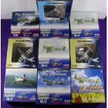 10 Witty Wings 1:72 'Sky Guardians' series Aircraft. 7x Hawker Seafury, variations - 2x RAF WH589,