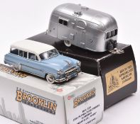 2 Brooklin Models. 1954 Plymouth Belvedere Suburban (BRK123). In light blue and white, with blue