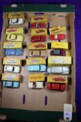 14x Dinky Toys cars. Including; Sunbeam Alpine (107), MG Midget Sports (108), Jaguar E Type (120),