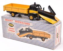 Dinky Supertoys Guy Warrior Snow Plough (958). Example in black and yellow, with black/yellow blade,