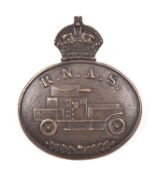 A WWI RNAS Armoured Car Squadron bronze lapel badge. VGC £40-60