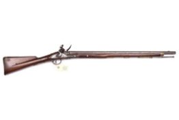 A scarce .65" Elliotts flintlock cavalry carbine, c 1790-1810, 43" overall, barrel 28", with