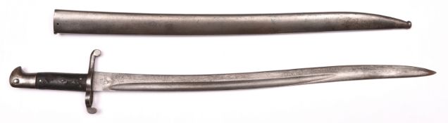 A P1856/58 Volunteer Enfield sword bayonet of the Norfolk Artillery Volunteers, blade 22½” with