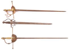 A Spanish Toledo made decorative sword in the style of the late 16th century, with etched 24” blade;