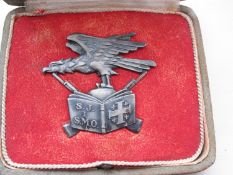 Poland: A WWII “S.J.i SMO eagle badge for Junak Schools and Young Volunteer Schools” with screw back