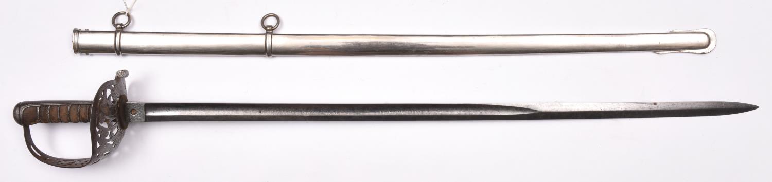 A Victorian 1821 pattern Cavalry officer’s sword, fullered blade 35”, by Henry Wilkinson, Pall Mall, - Image 2 of 2