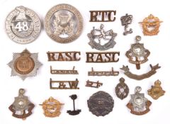 8 various British and Commonwealth cap badges: North Nova Scotia Highlanders, Ryl Canadian Regt,
