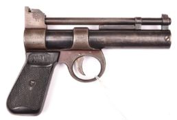 A post war pre 1958 .177” Webley Junior air pistol, batch number 103, without adjustable