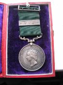 A Long Service and Good Conduct medal for the Duke of Lancaster’s Yeomanry Cavalry: obverse: crowned