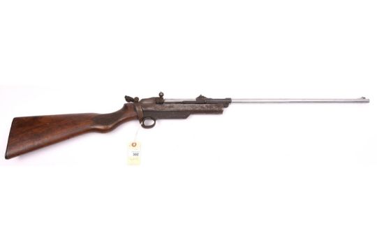 A .22" final type Webley Service Air Rifle Mark II, number S12168, the chrome plated barrel numbered