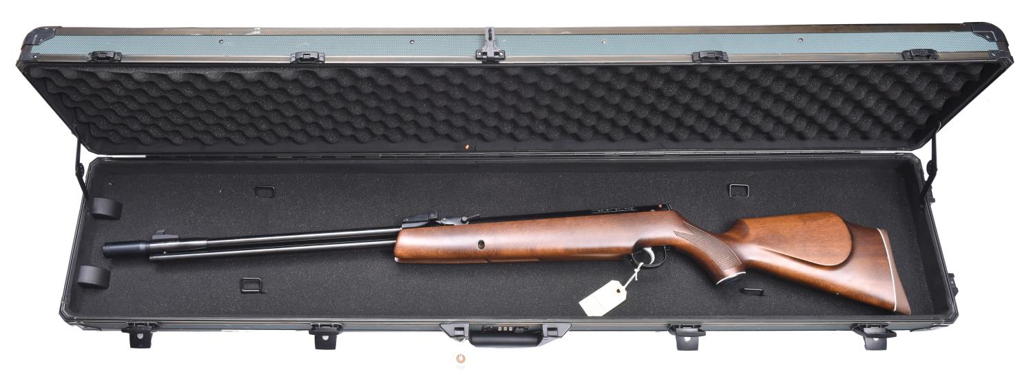 A good .22” Webley Eclipse underlever air rifle, number 847606, with sound moderator and beech stock