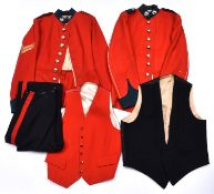 A Duke of Wellington’s West Riding Regiment OR’s tunic, with staybrite buttons, corporals stripes on