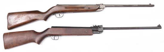 A Hungarian LG 527 (?) .22” break action air rifle, number31871, 40” overall, barrel 18”, with beech
