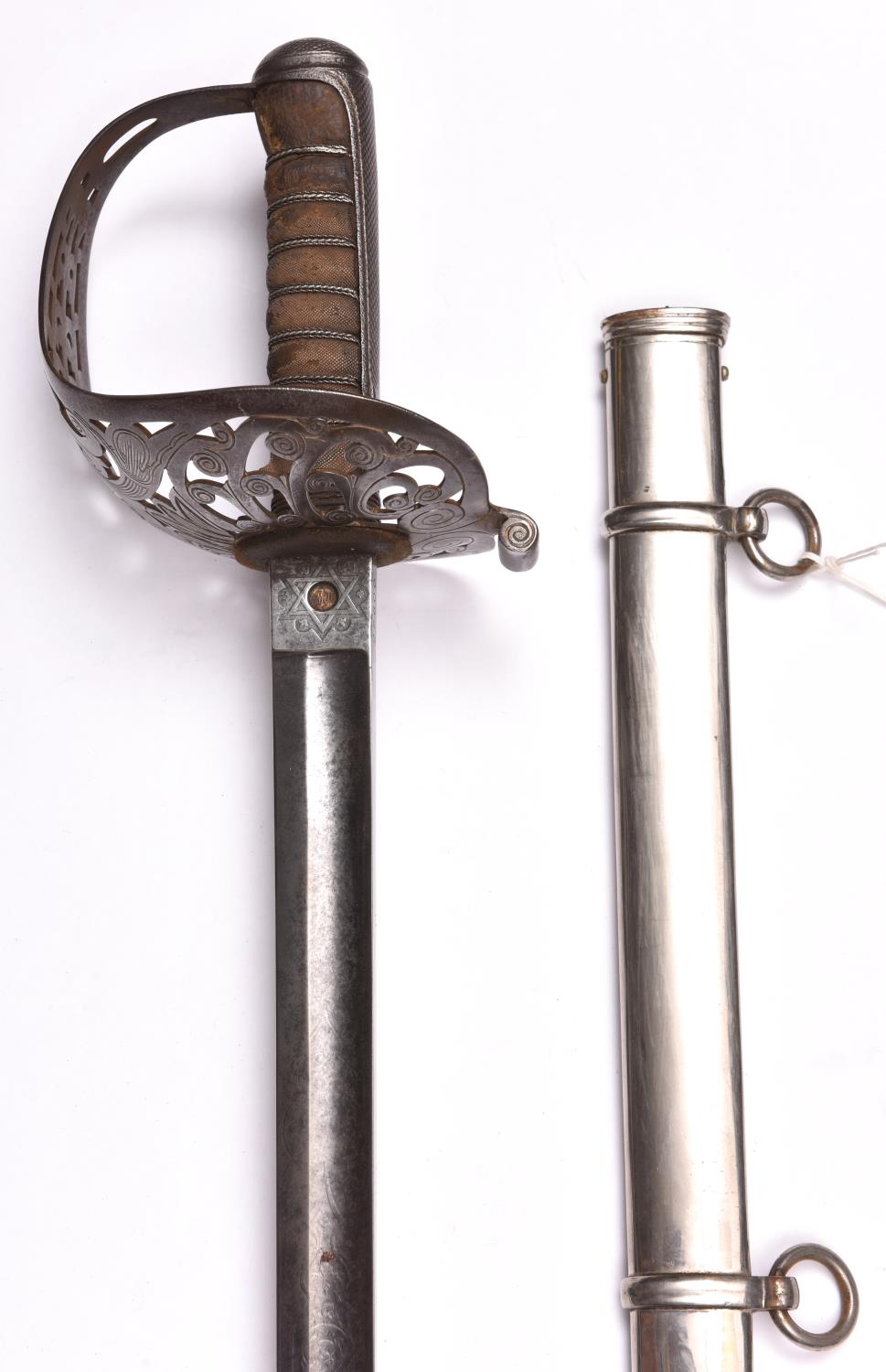 A Victorian 1821 pattern Cavalry officer’s sword, fullered blade 35”, by Henry Wilkinson, Pall Mall,