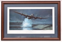 3 framed and glazed coloured aircraft prints: “Dambusters - The Impossible Mission” by Robert