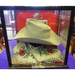 The white stetson and gloves of Roy Rogers, presented to Bryan Mickleburgh in 1989, the stetson made