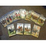 A set of 30 early 20th century coloured military trade cards issued by Johnston's Corn Flour, 5" x