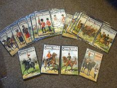 A set of 30 early 20th century coloured military trade cards issued by Johnston's Corn Flour, 5" x