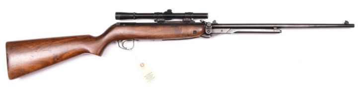 A .22” Webley Mark III Series III underlever air rifle, number 37171 (1957-61), 43½” overall, barrel