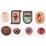 A Third Reich NSDAP enamelled lapel badge; a Hitlers Dank badge for Hanover and Brunswick; also 6