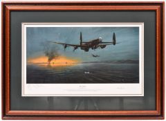 2 framed and glazed coloured aircraft prints by Frank Wootton, PPGAvA: “Rocket firing Typhoons at